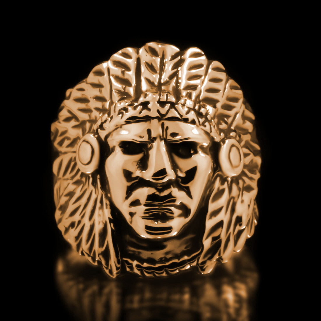 Indian Chief Ring - Brass - Twisted Love NYC