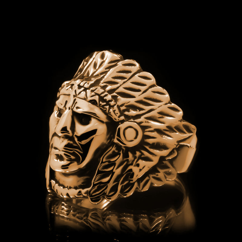 Indian Chief Ring - Brass - Twisted Love NYC