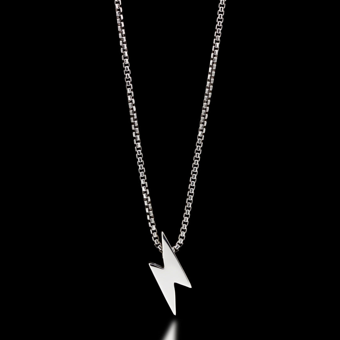 Lightning Bolt Slider Necklace - Sterling Silver - Twisted Love NYC