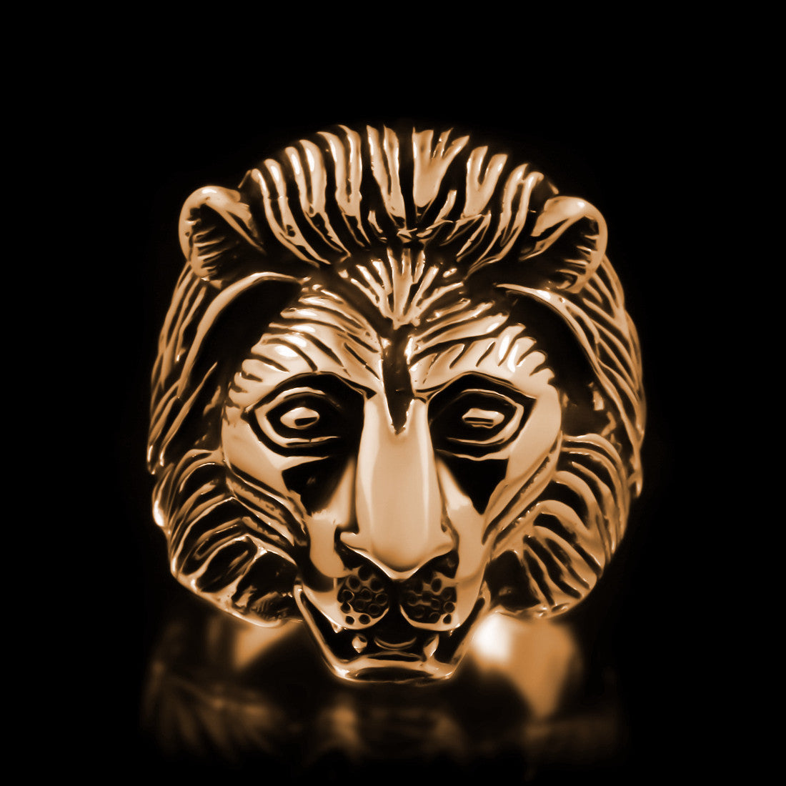 Amazon.com: Mens Lion Head Ring 10K Yellow Gold Lion Face Ring : Clothing,  Shoes & Jewelry