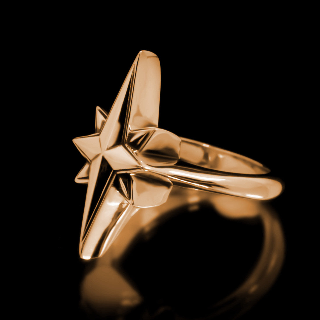North Star Ring - Brass - Twisted Love NYC