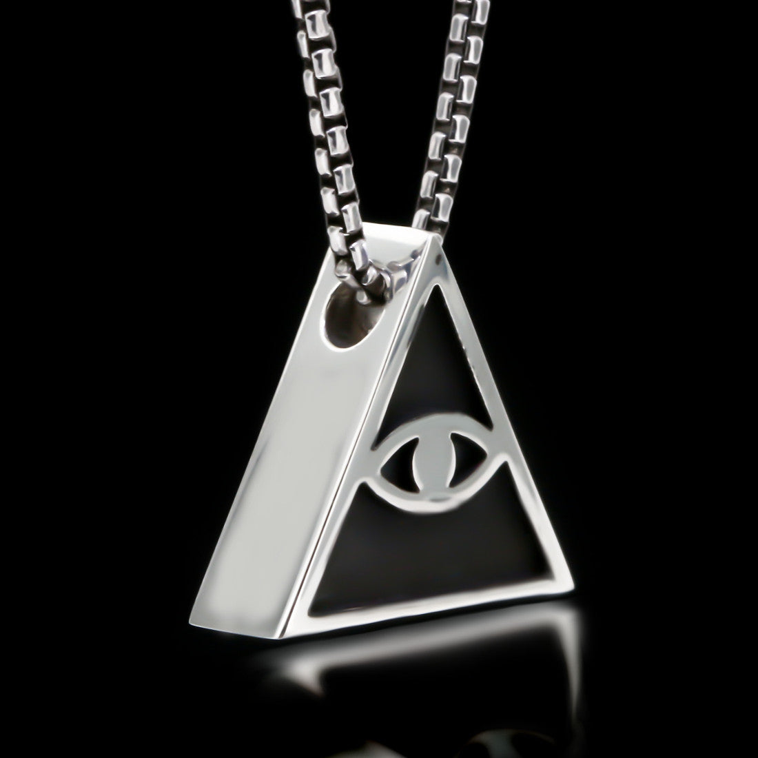 All Seeing Eye Slider Necklace - Sterling Silver - Twisted Love NYC