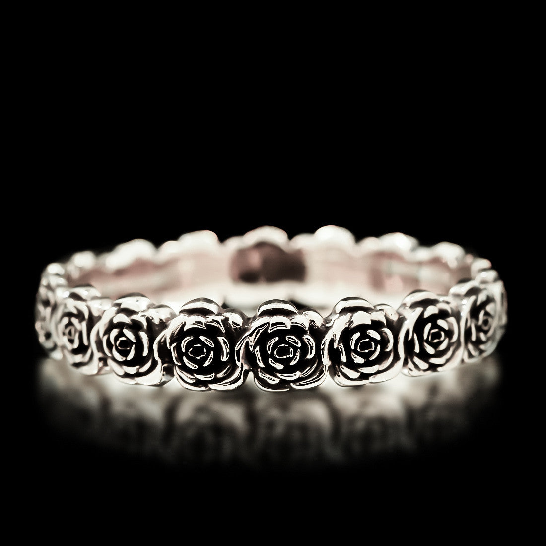 Rose Bangle - Sterling Silver - Twisted Love NYC