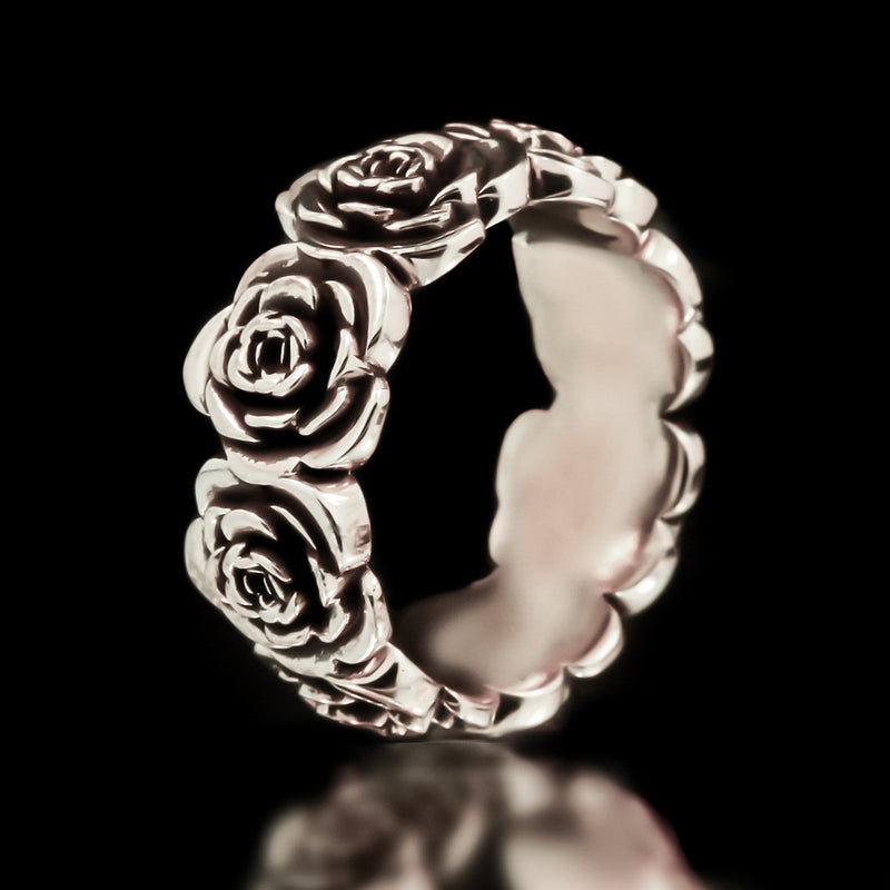 Rose Eternity Band - Sterling  Silver - Twisted Love NYC