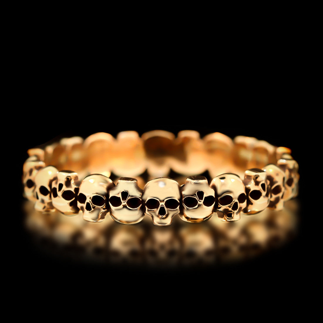 Skull Bangle - Brass - Twisted Love NYC