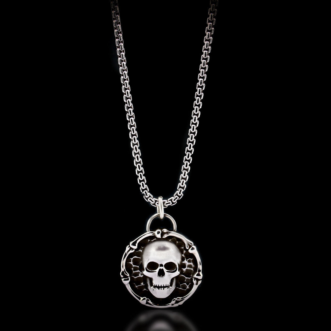 Skull & Bones Necklace - Sterling Silver - Twisted Love NYC