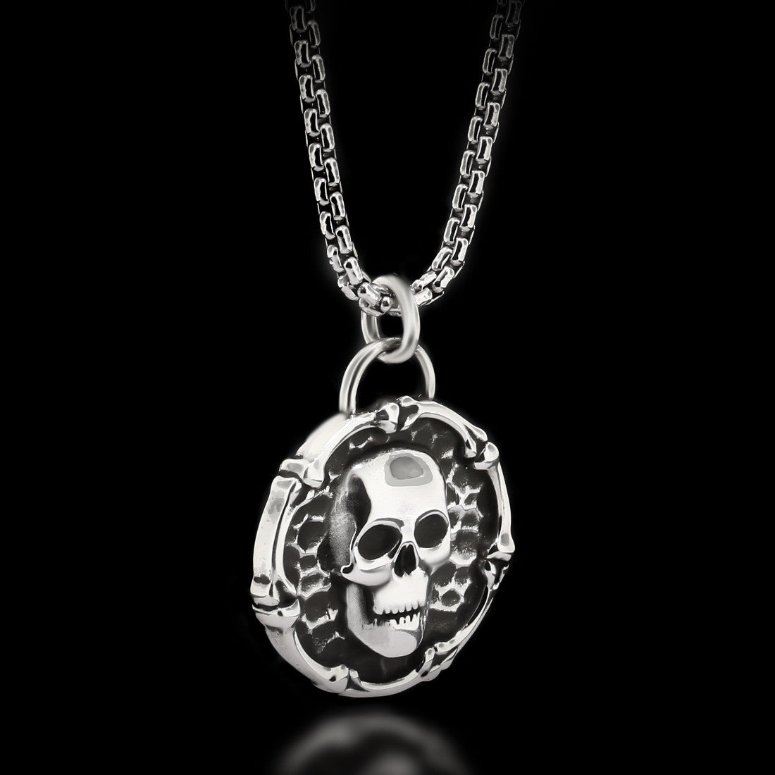 Skull & Bones Necklace - Sterling Silver - Twisted Love NYC