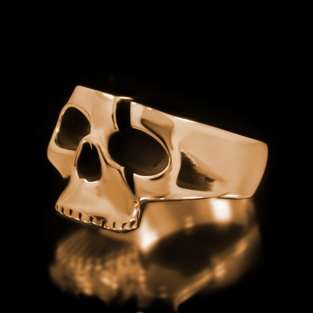 Slashed Skull Ring - Brass - Twisted Love NYC