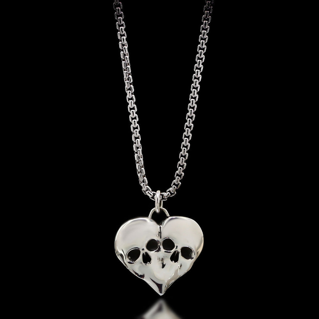Eternal Love Skull Necklace - Sterling Silver - Twisted Love NYC