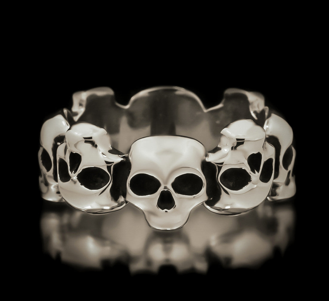 Skull Eternity Band - Sterling Silver - Twisted Love NYC
