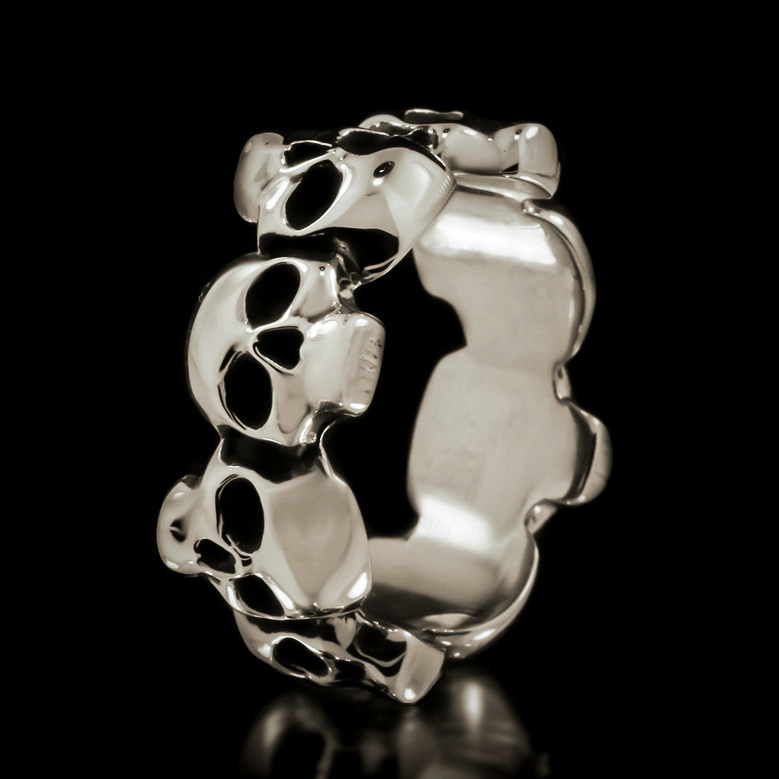 Skull Eternity Band - Sterling Silver - Twisted Love NYC