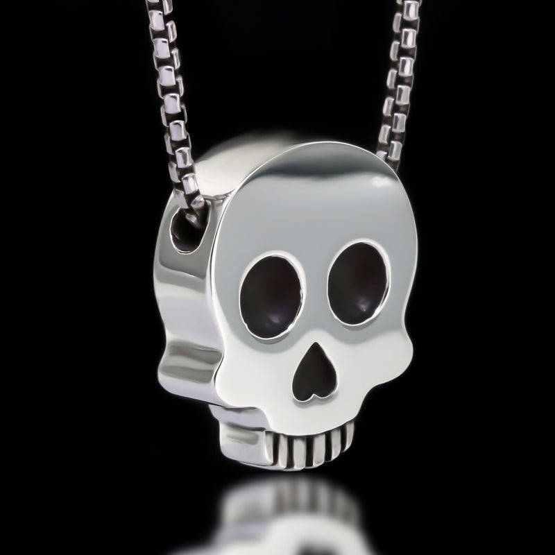 Skull Slider Necklace - Sterling Silver - Twisted Love NYC