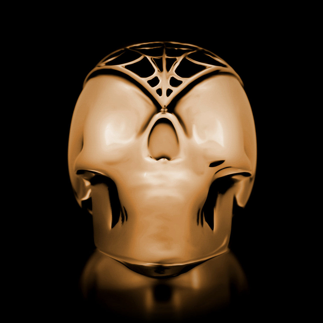 Silent Death Skull Ring - Brass - Twisted Love NYC