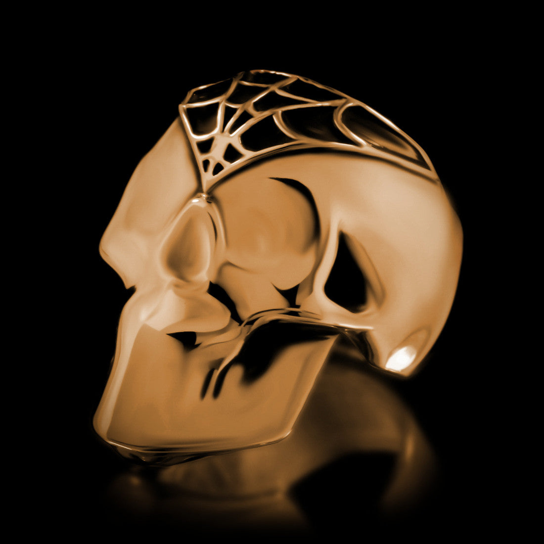 Silent Death Skull Ring - Brass - Twisted Love NYC