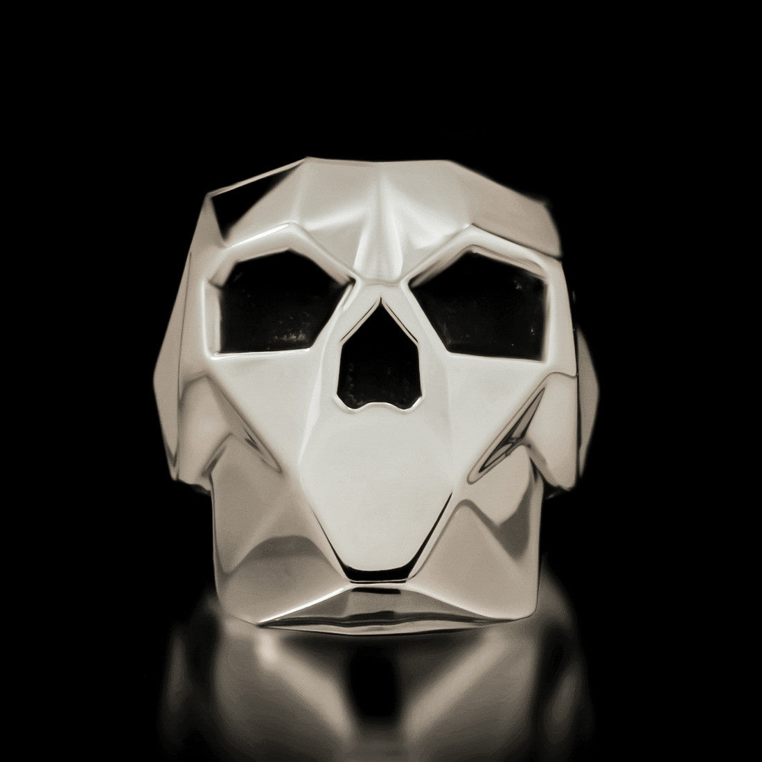 Faceted Skull Ring - Sterling Silver - Twisted Love NYC