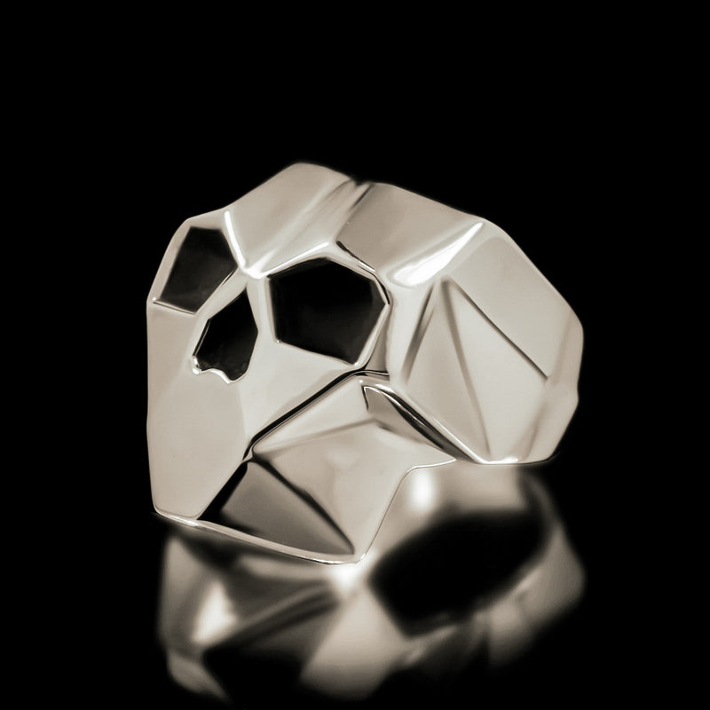 Faceted Skull Ring - Sterling Silver - Twisted Love NYC