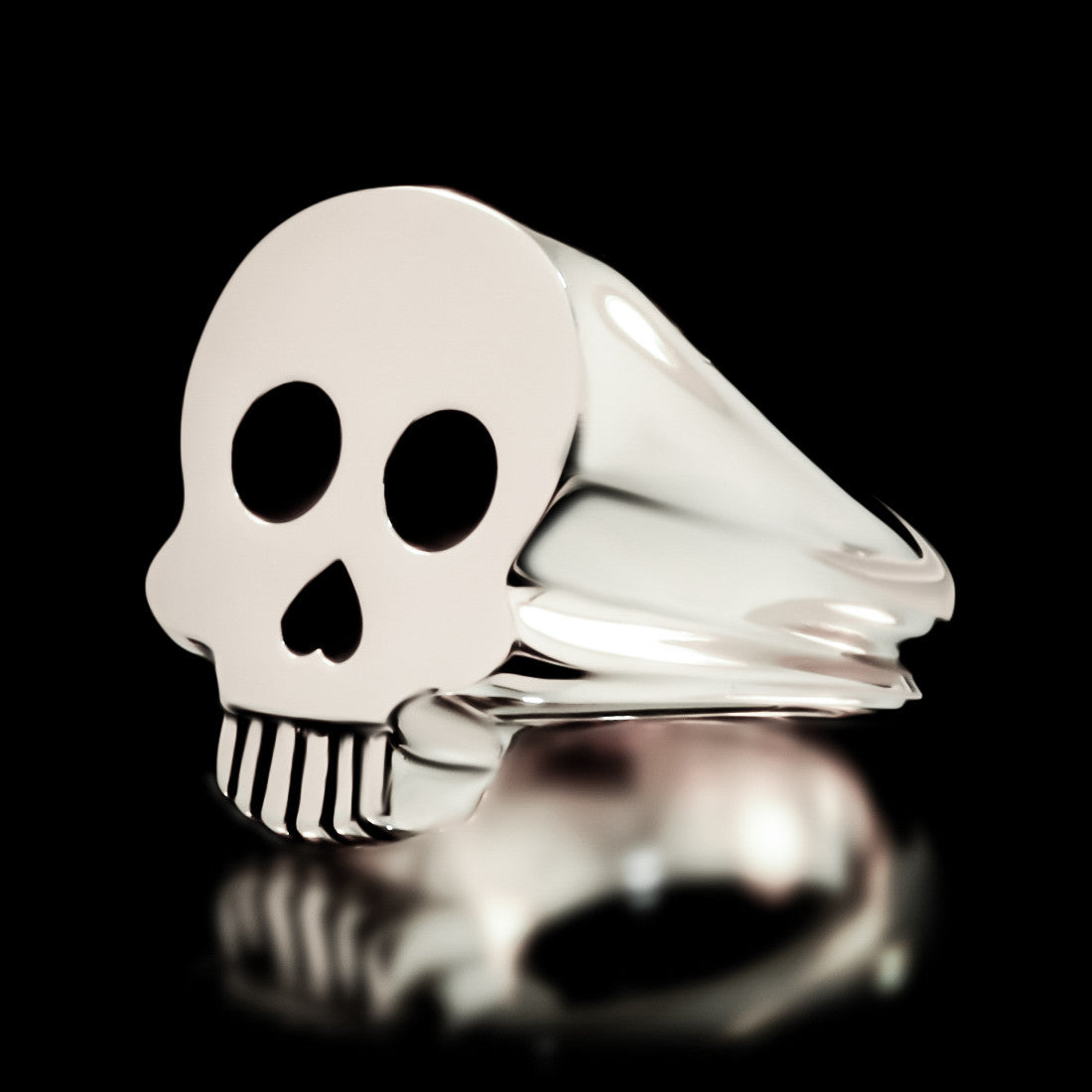 Skull Signet Ring - Sterling Silver - Twisted Love NYC