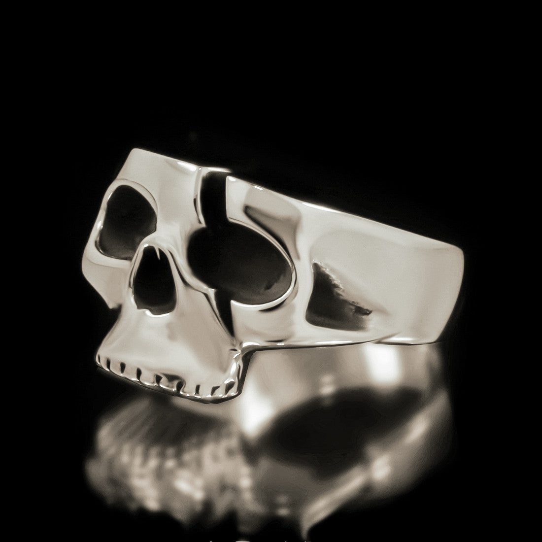 Slashed Skull Ring - Sterling Silver - Twisted Love NYC