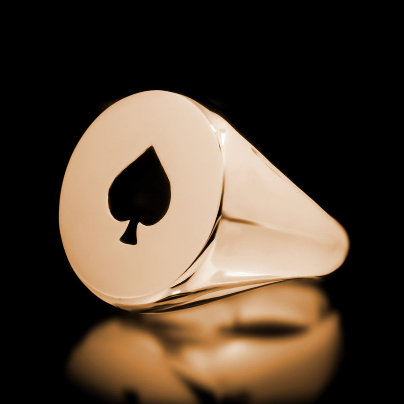 Spade Signet Ring - Brass - Twisted Love NYC