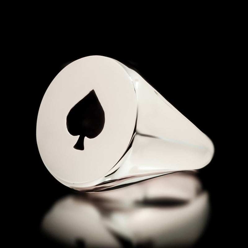 Spade Signet Ring - Sterling Silver - Twisted Love NYC