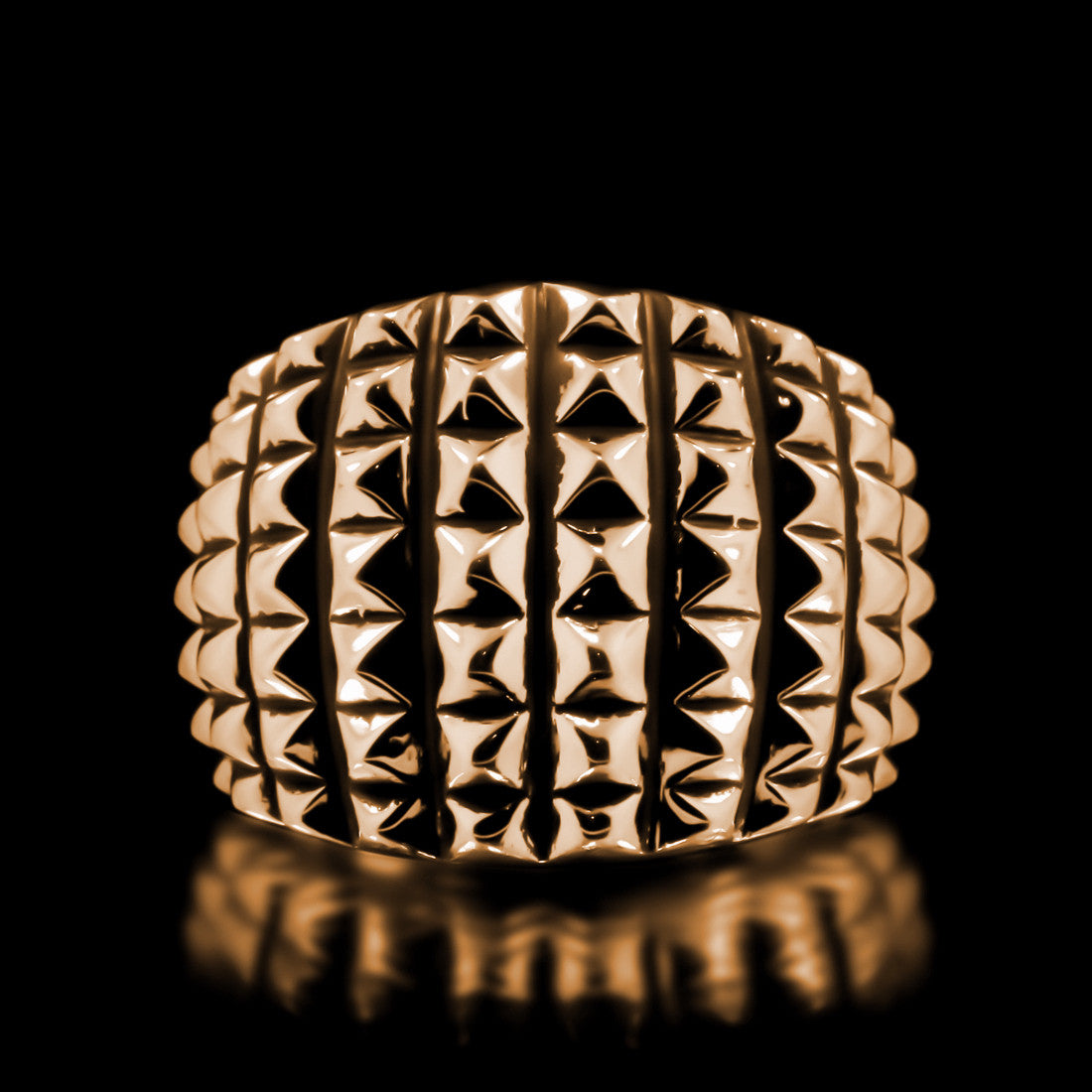 Spike Armour Ring - Brass - Twisted Love NYC