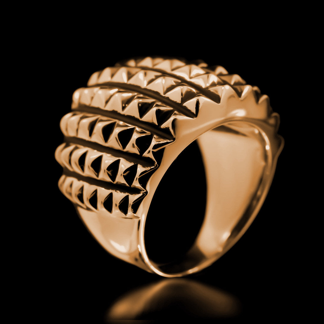 Spike Armour Ring - Brass - Twisted Love NYC