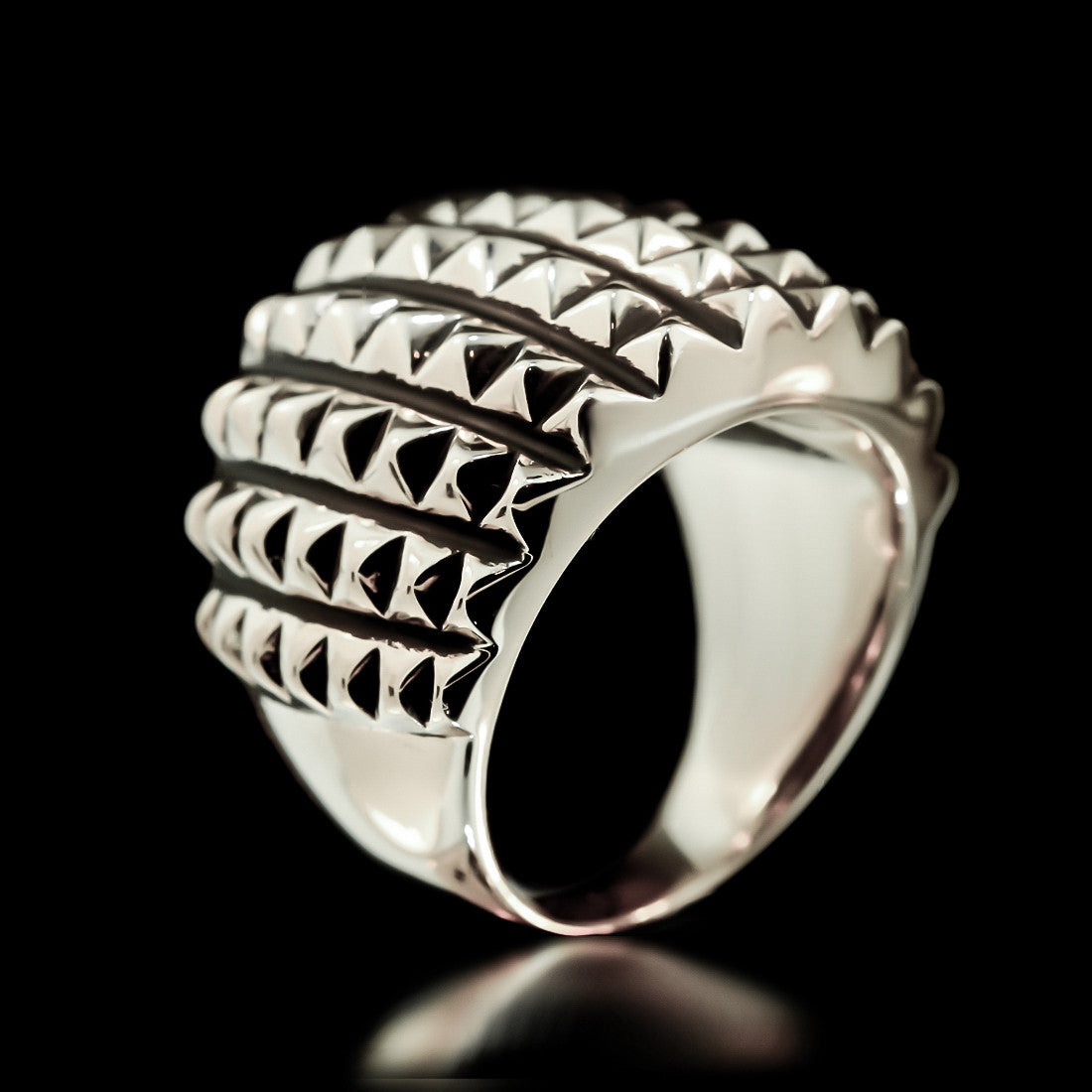 Spike Armour Ring - Sterling Silver - Twisted Love NYC