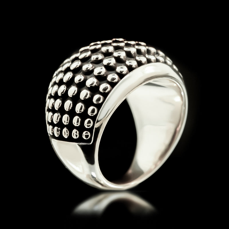 Stud Armour Ring - Sterling Silver - Twisted Love NYC